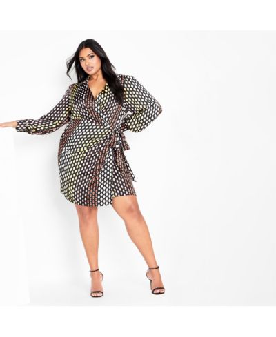 CITY CHIC Женское платье Genevieve Print Plus Size