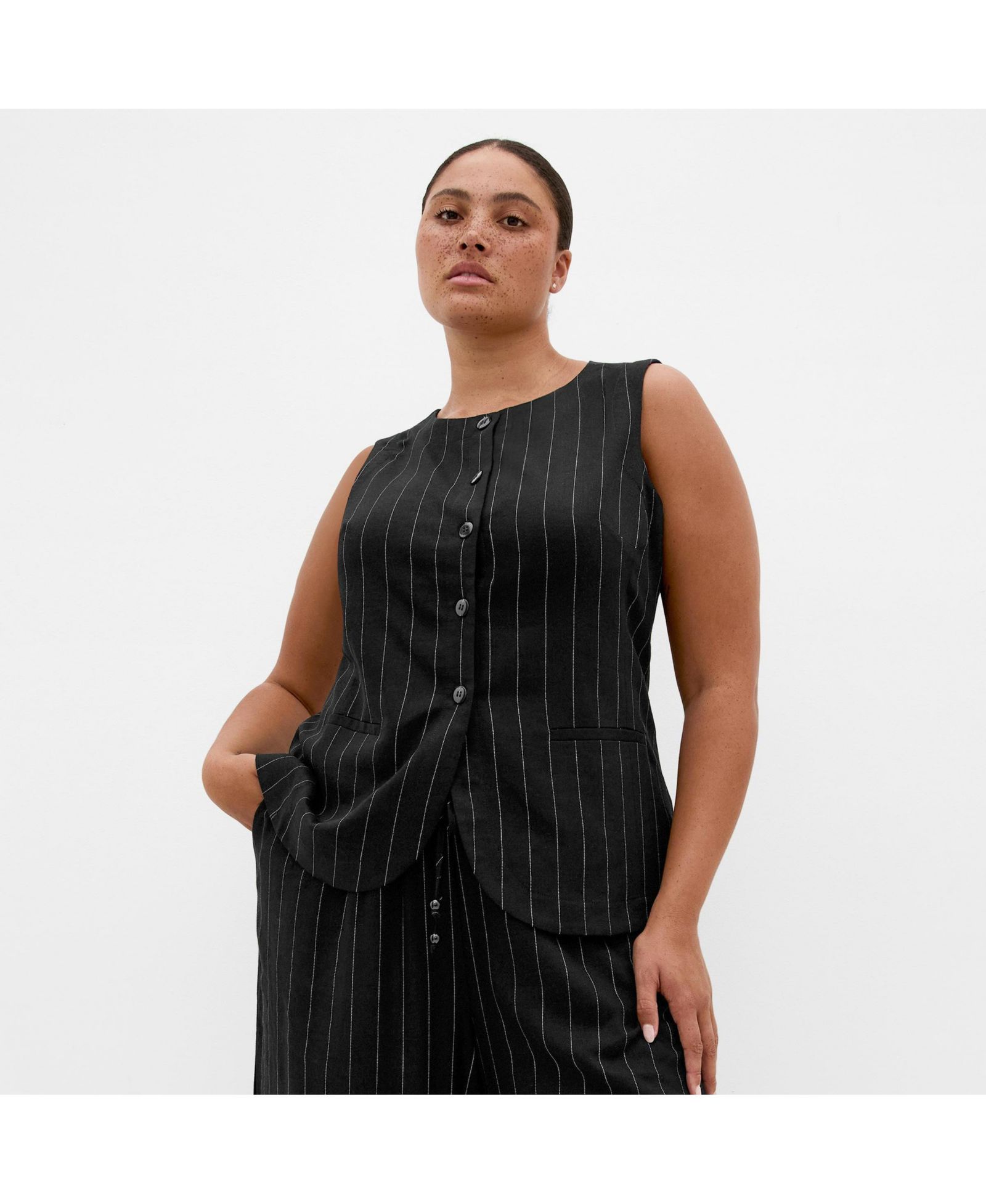 Женский жилет CITY CHIC Plus Size Kelly Stripe