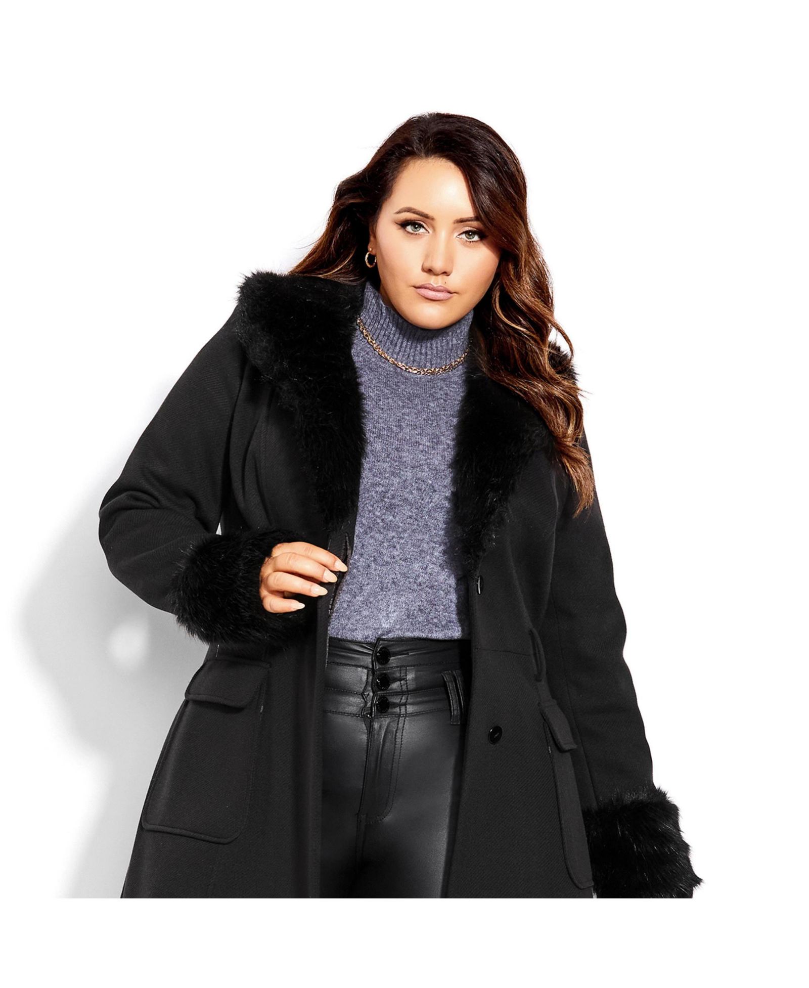 CITY CHIC Women's Make Me Blush Coat