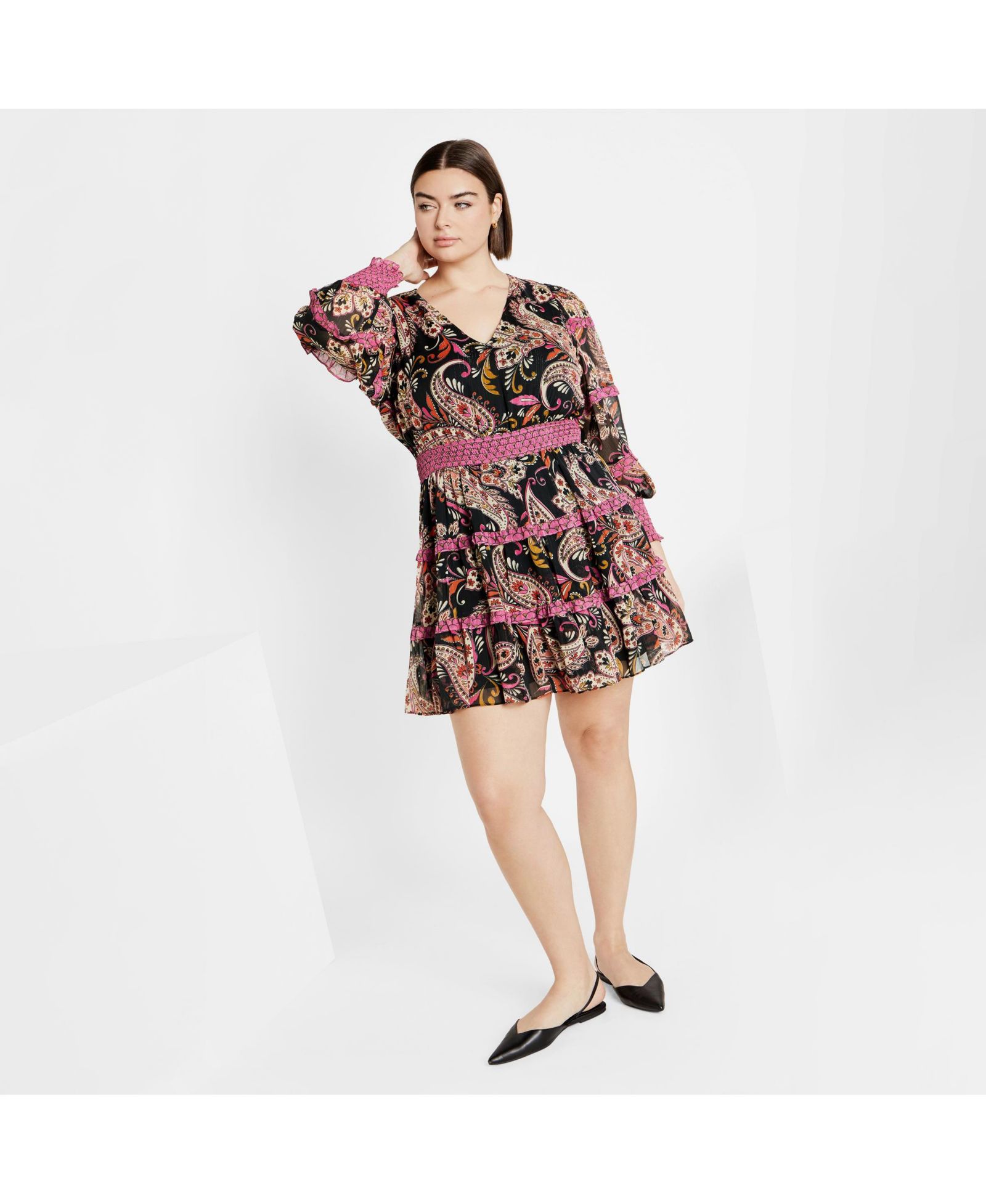 Женское платье Plus Size CITY CHIC Hollie Print