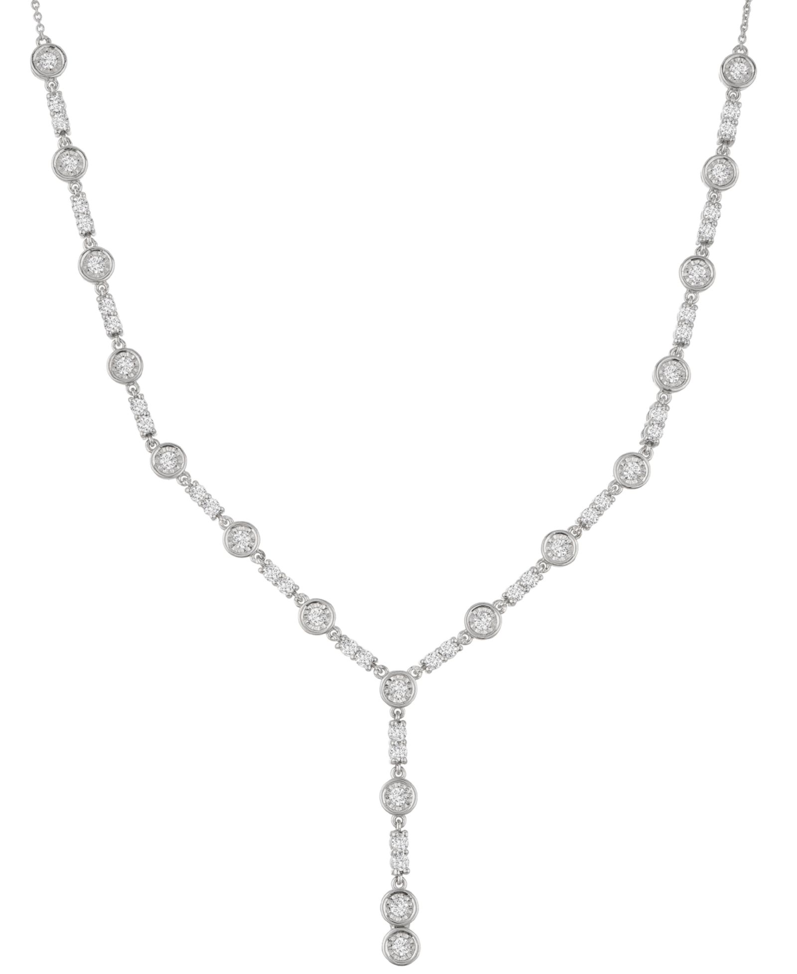 Колье с бриллиантами (1 ct. t.w.) из стерлингового серебра