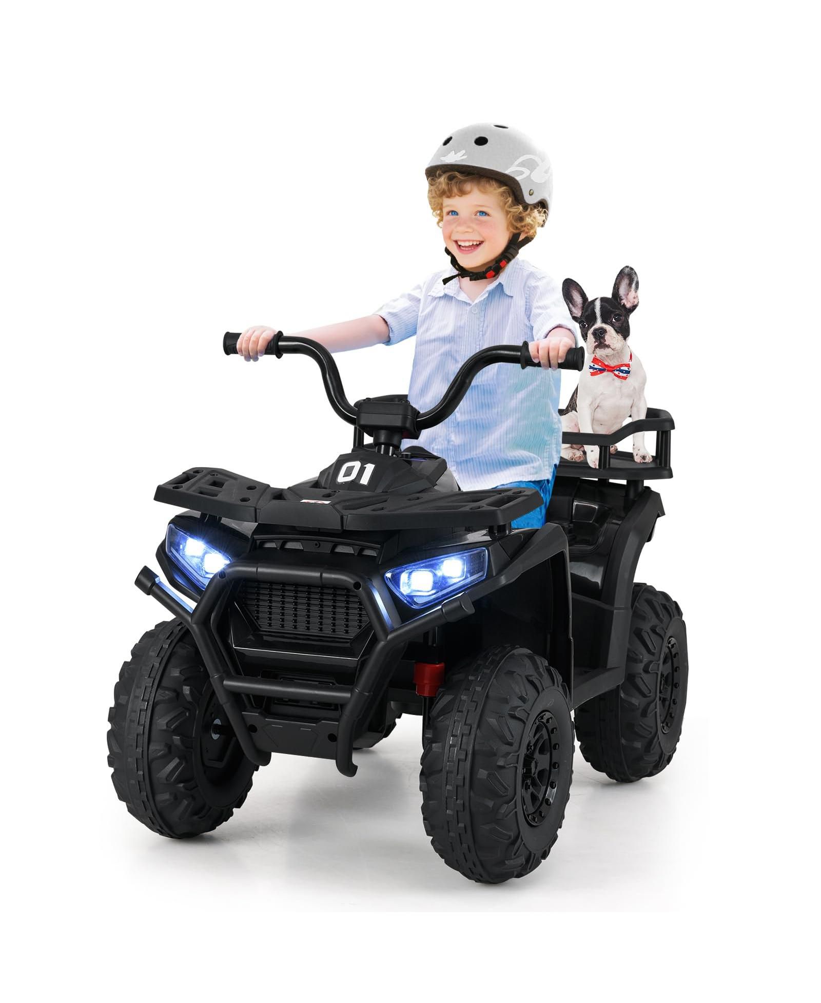 Детский электромобиль Mecale 24V ATV Quad с реалистичными звуками и LED Lights, Black