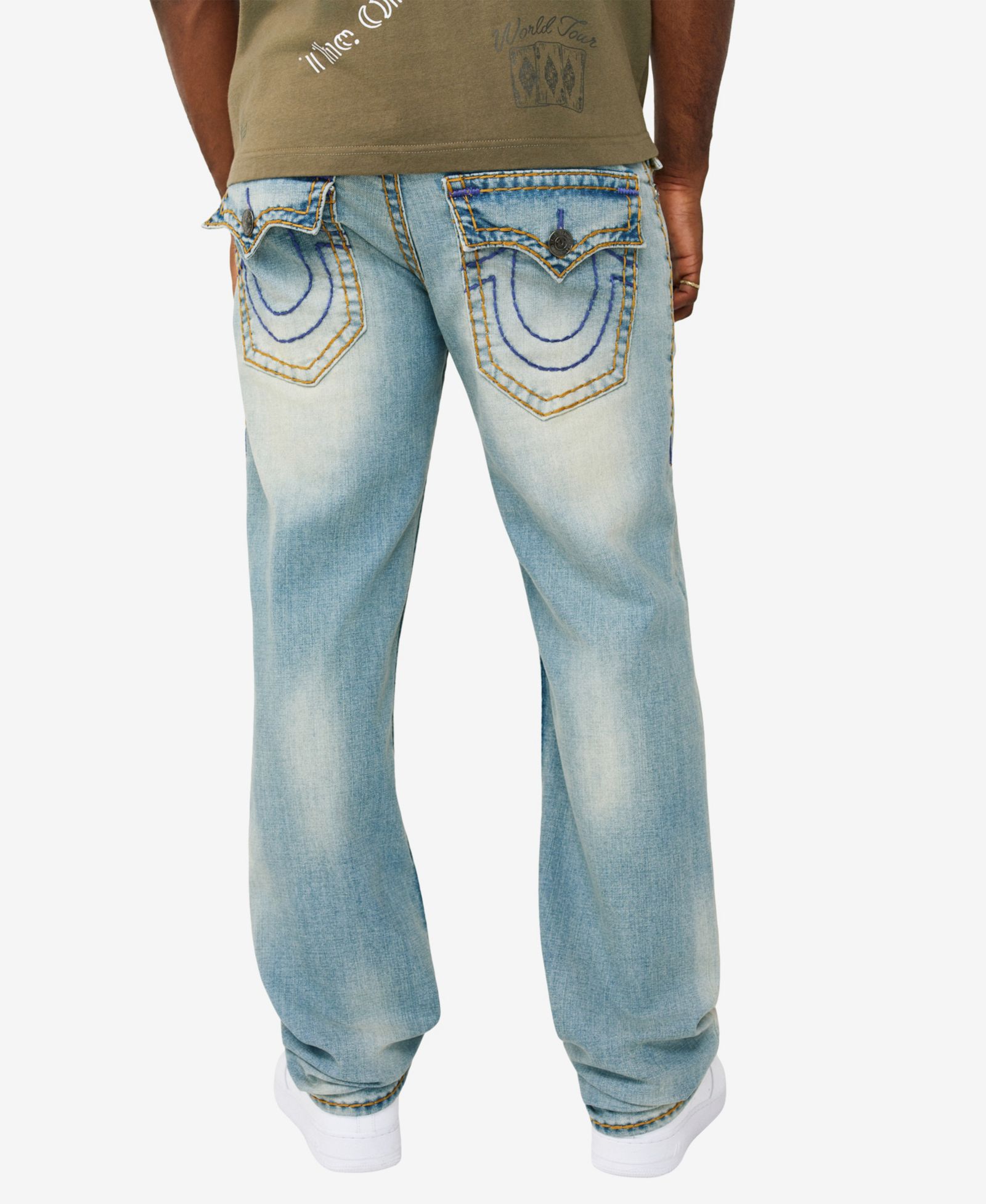 Мужские джинсы True Religion Ricky Straight Super T Flap