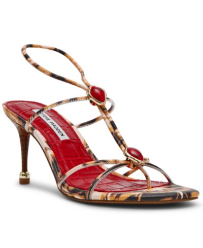 Steve Madden Women's Ramos Strappy Embellished Stiletto Heel Dress Sandals