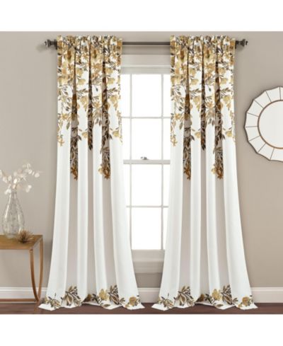 Шторы Lush Decor Tanisha Light Filtering, 52"W x 84"L, нейтральный и серый