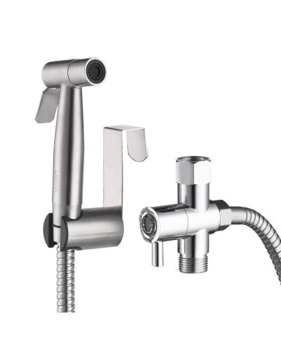 RAINSKEN Handheld Bidet Sprayer for Toilet, Adjustable Water Pressure Jet Spray, with Bidet Hose, for Bathroom and Cloth Diaper
