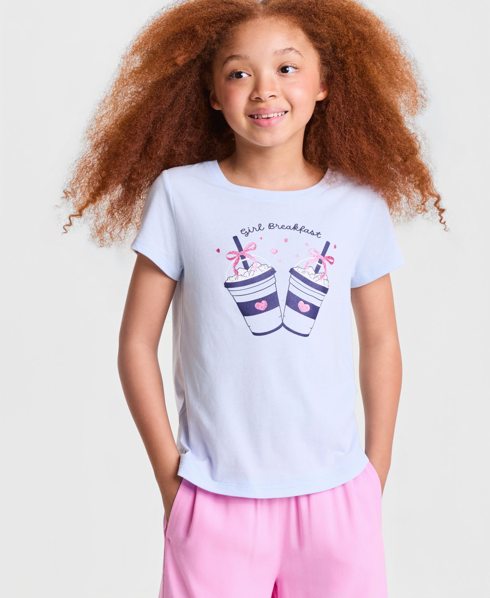 Футболка Epic Threads Girls' XS-XL Girl Breakfast