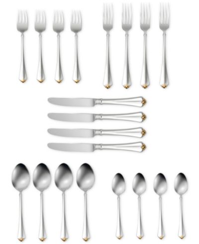 Oneida 18/10 Stainless Steel 20-Pc. Golden Juilliard Flatware Set, Service for 4