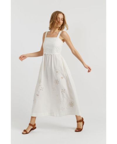 Chinti & Parker Women's Chinti and Parker Sienna Linen-Blend Broderie Summer Dress