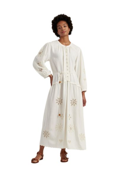 Chinti & Parker Women's Chinti and Parker Sienna Linen-Blend Broderie Dress