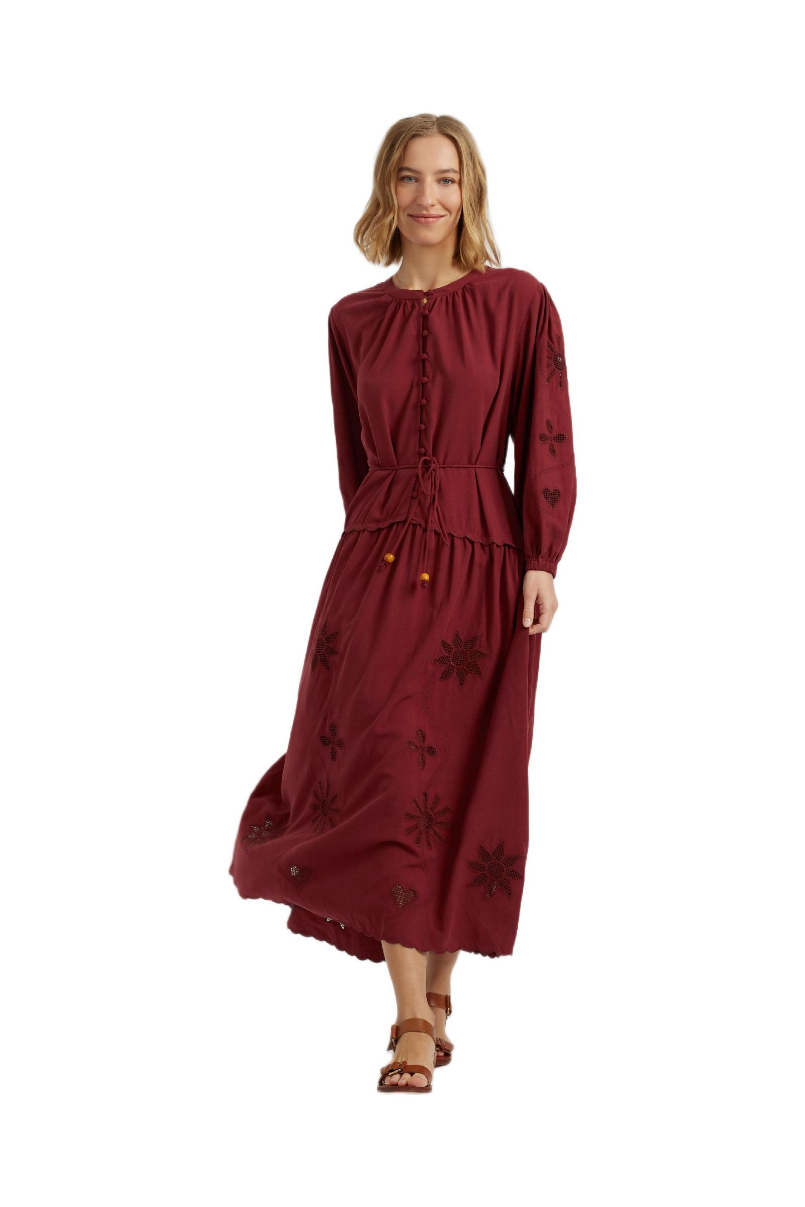 Chinti & Parker Women's Chinti and Parker Sienna Linen-Blend Broderie Dress