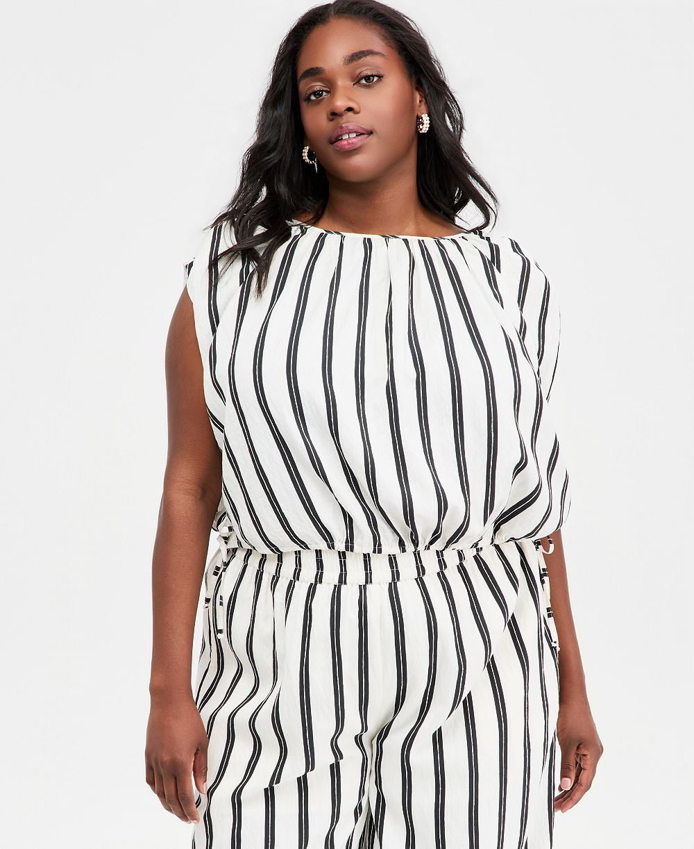 On 34th Trendy Plus Size Emma Sleeveless Side-Tie Top, Macy's Exclusive