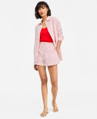 Женские шорты On 34th Drawstring Seersucker Texture