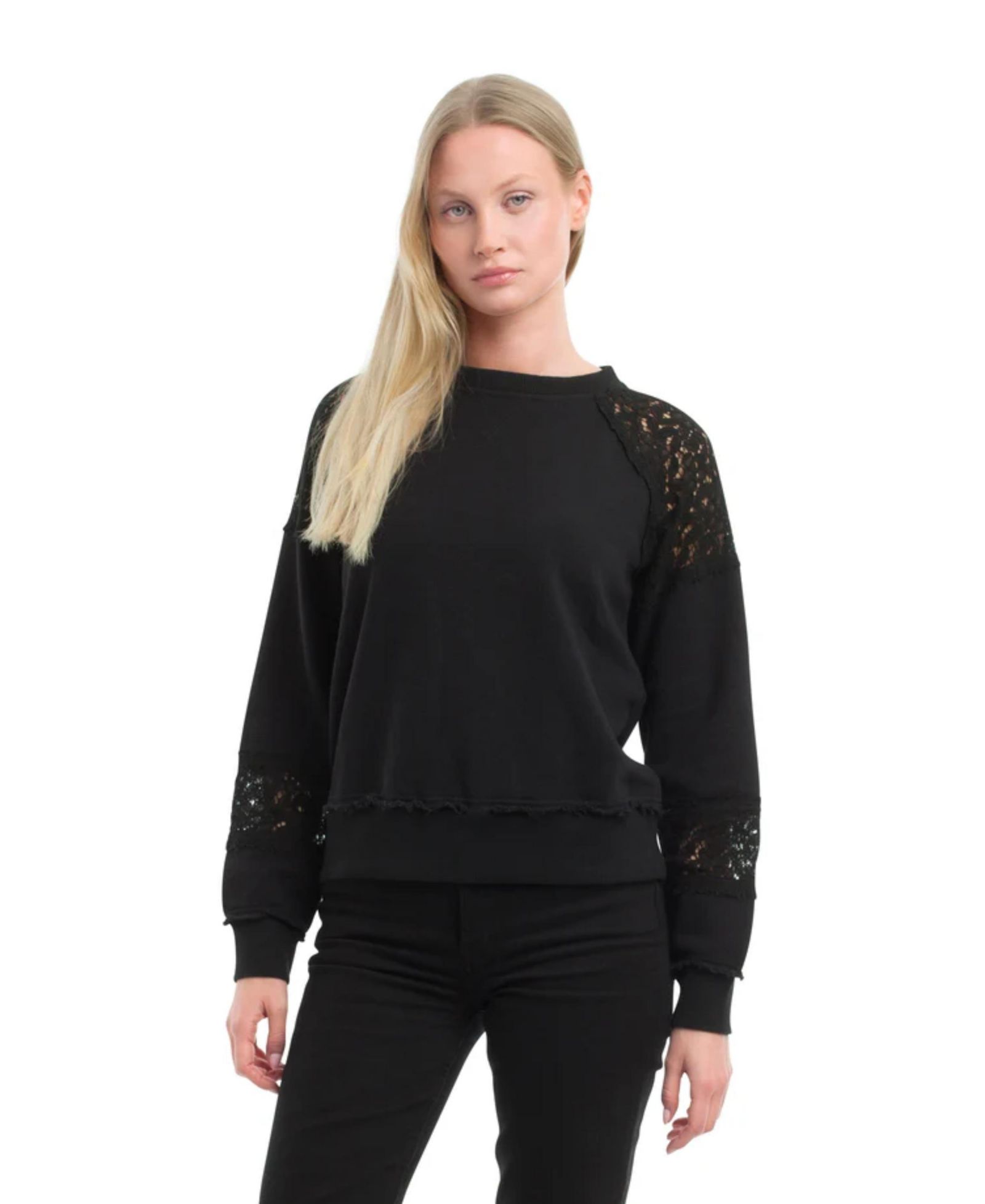 WILT Women's Lace Details Sweatshirt