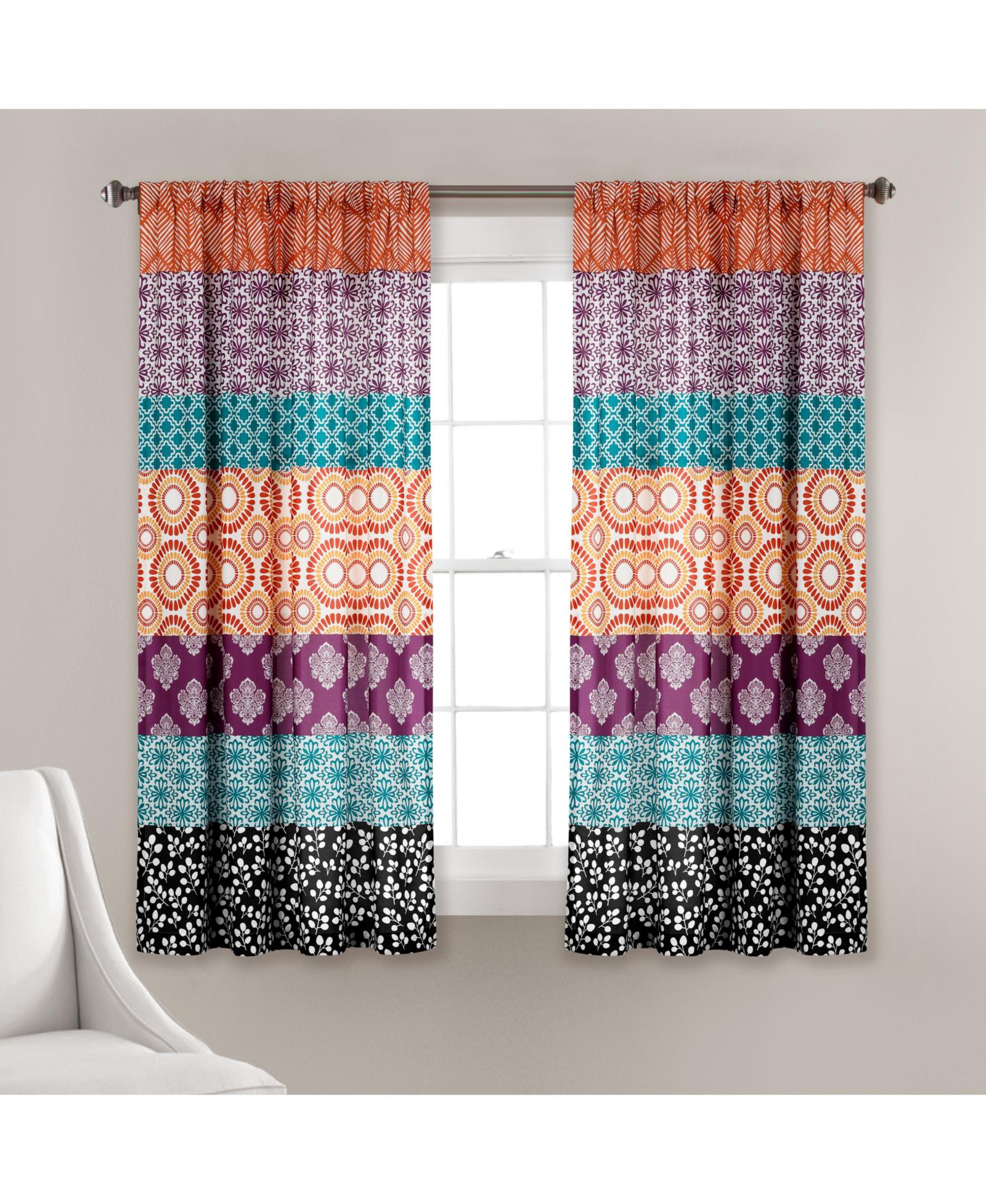 Шторы Lush Decor Bohemian Stripe 52" x 63"