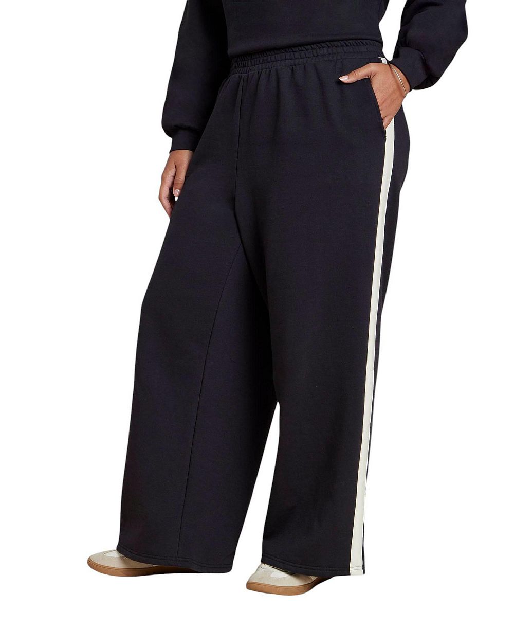 ELOQUII Women's Plus Size Stripe Detail Sweatpant