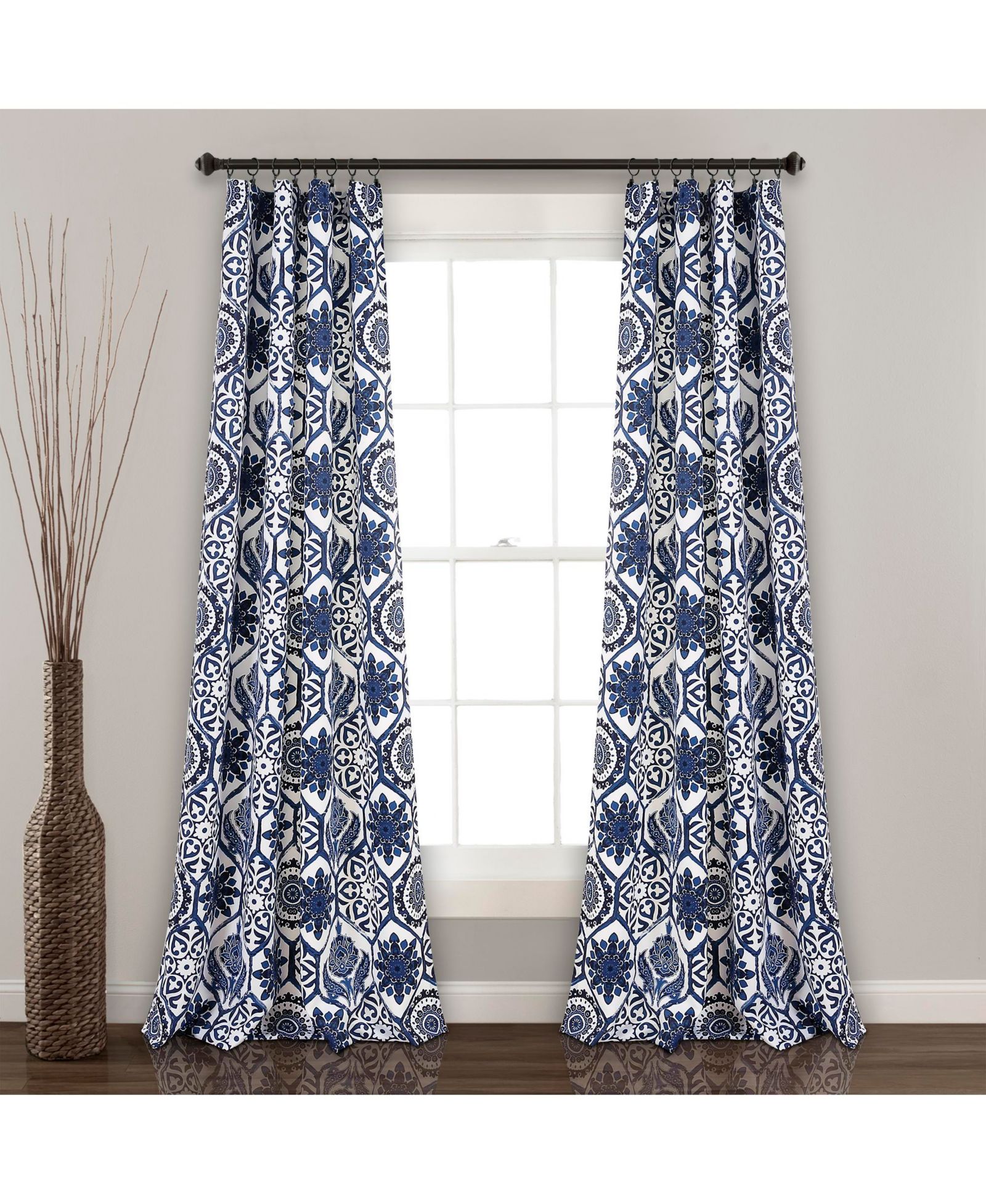 Lush Decor Marvel Light Filtering Window Curtain Panels Pair Curtains For Bedroom - Living Room Curtains