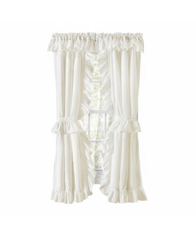 Классическая штора Ellis Curtain с оборками и завязками, однотонная, цвет Natural