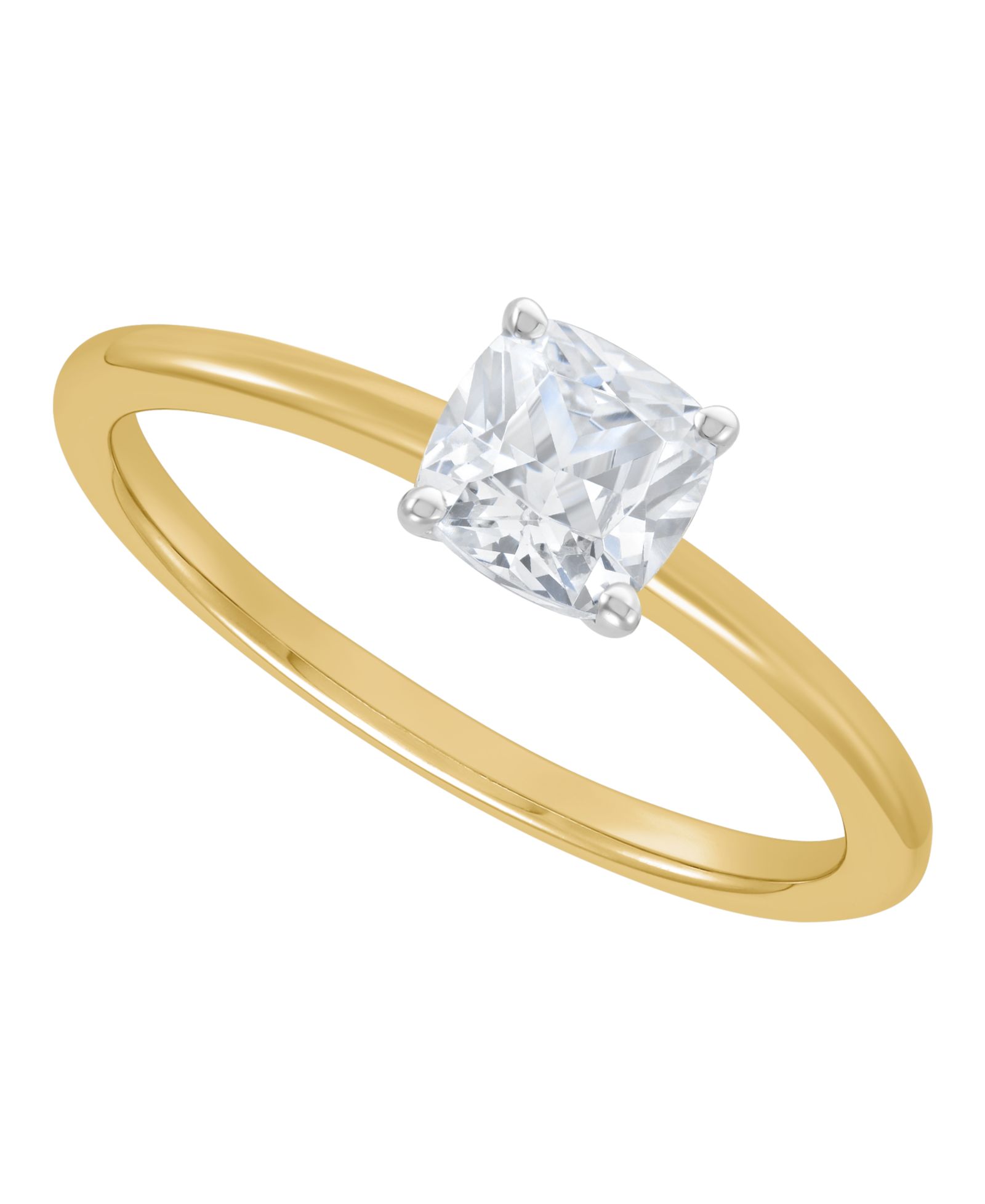 Macy's Помолвочное кольцо с бриллиантом IGI Certified Lab Grown (1 ct. t.w.) в 14k белом или двухцветном золоте