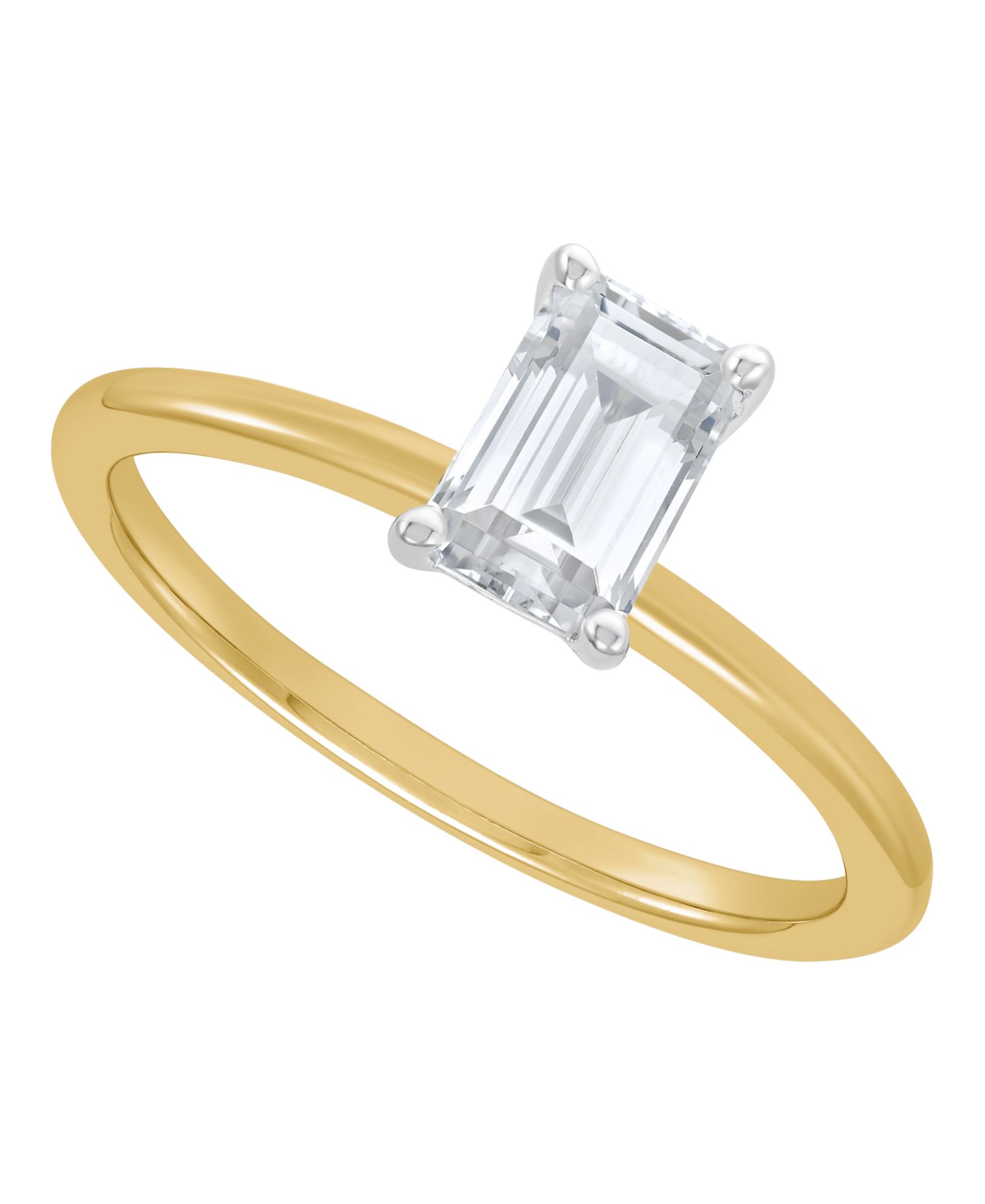 IGI Сертификационное помолвочное кольцо с бриллиантом Lab Grown (1 ct. t.w.) в 14k White Gold