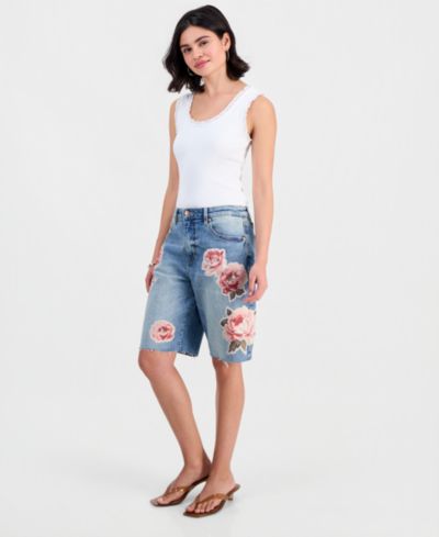 And Now This Женский Floral Patchwork Jorts