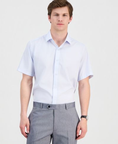 Мужская рубашка Slim-Fit Dylan Park Performance Four-Way Stretch с коротким рукавом