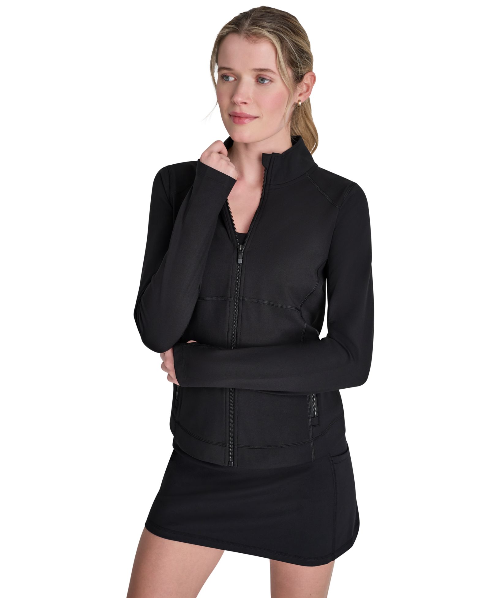 DKNY Sport Women's Balance Compression Full-Zip Jacket