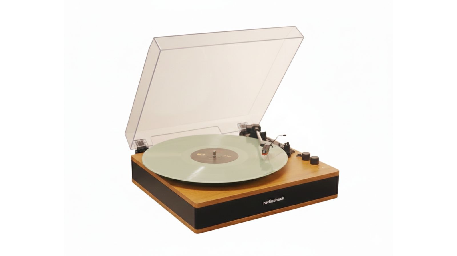 RadioShack Retro Classic Turntable - 3-Speed Vinyl Record Player, Bluetooth Input and Output, Speakers Included 4001797