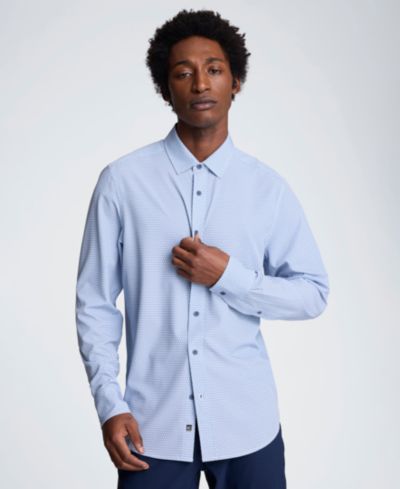 Kenneth Cole Мужская рубашка Slim Fit с воротником Point Collar