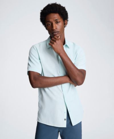 Мужская рубашка Kenneth Cole Slim Fit с коротким рукавом