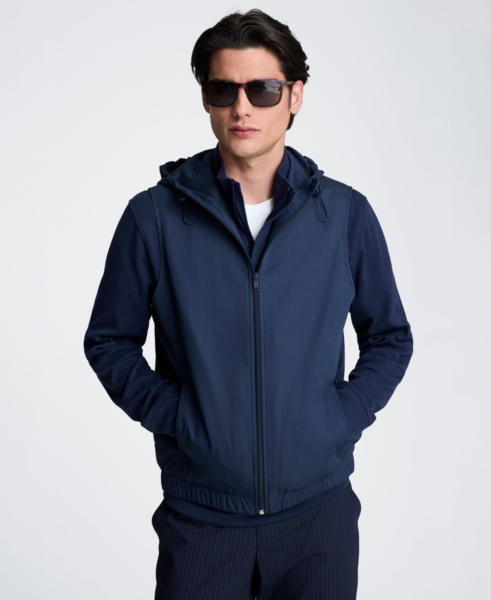 Kenneth Cole Men's Front Zip Hooded Jacket