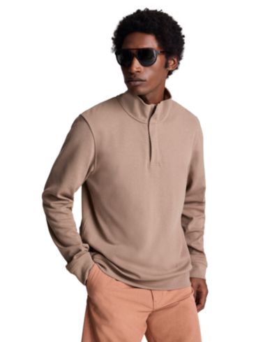 Kenneth Cole Men's Stand Collar Quarter Zip Sweater