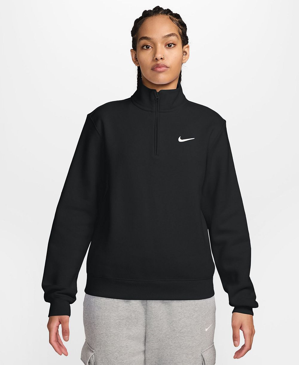 Nike Women's Studio Fleece Quarter-Zip Top