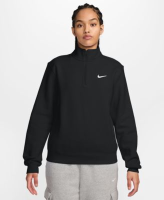Nike Women's Studio Fleece Quarter-Zip Top