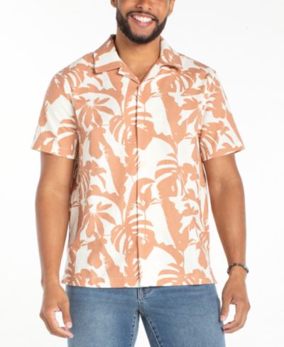 Liverpool Los Angeles Men's Short-Sleeve Camp Collar Shirt