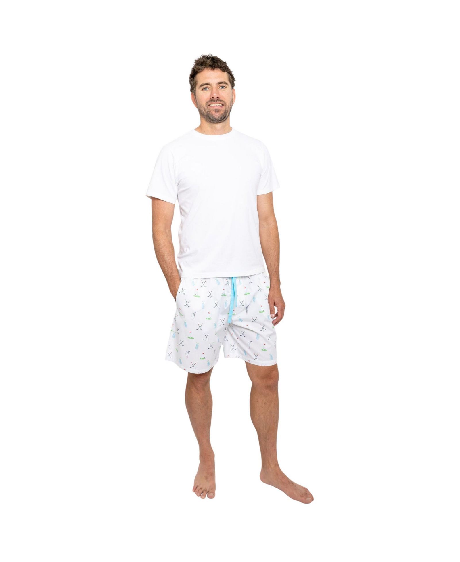 Sant and Abel Men’s Organic Cotton Poplin Pajama Sleep Shorts