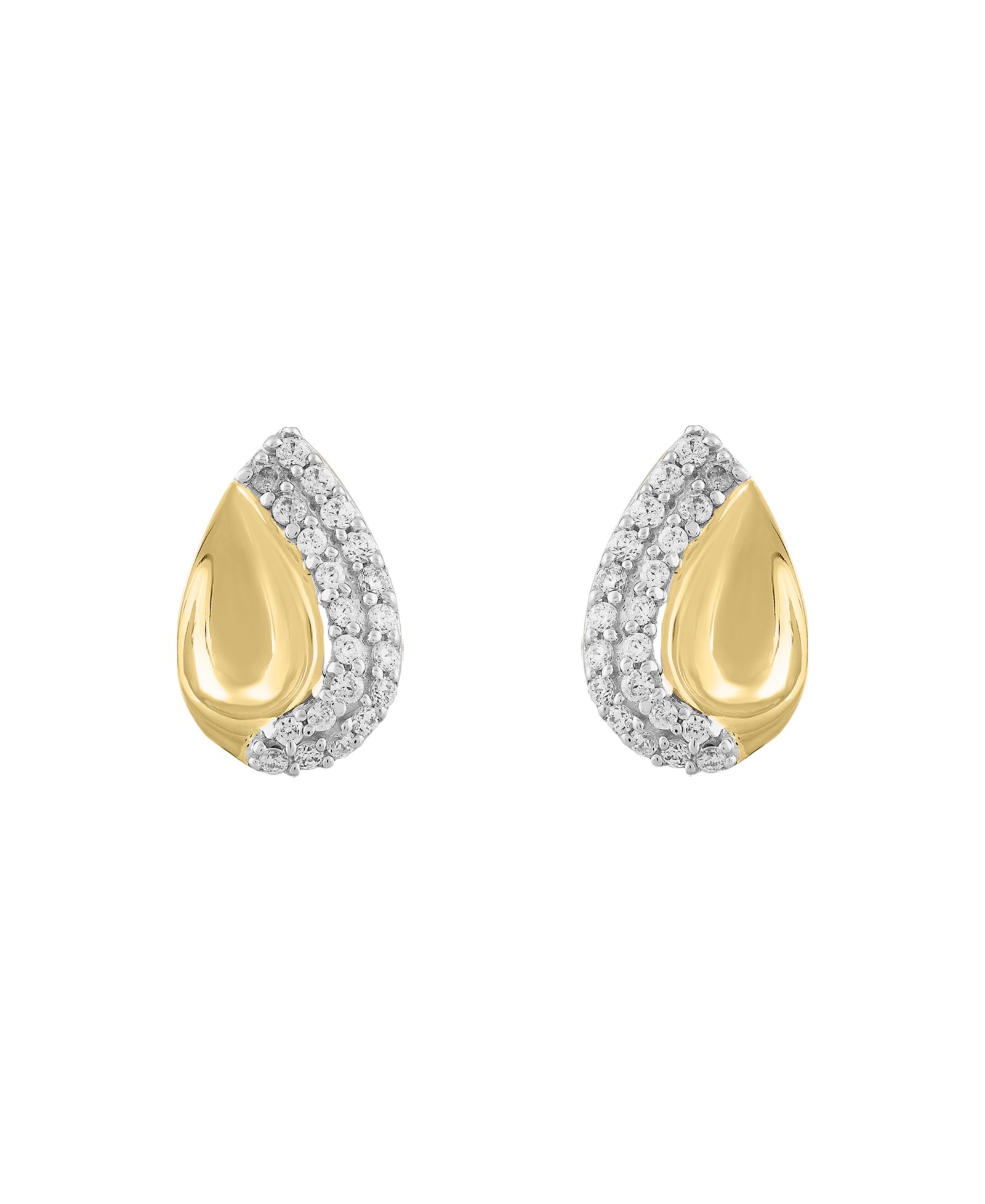 Серьги Diamond Macy's 10k Yellow Gold