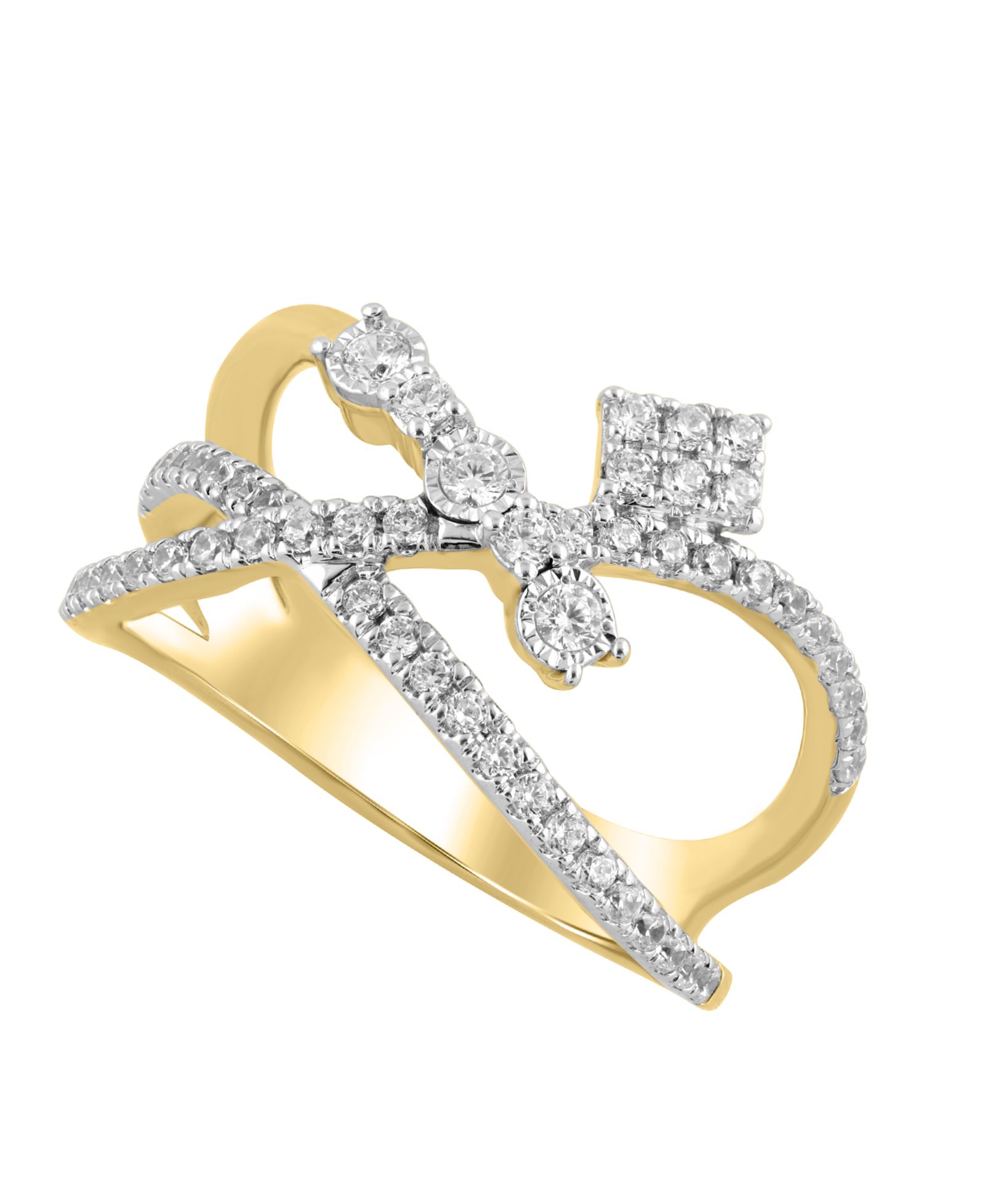 Кольцо с бриллиантом в 10k желтом золоте (1/2 ct. t.w.)