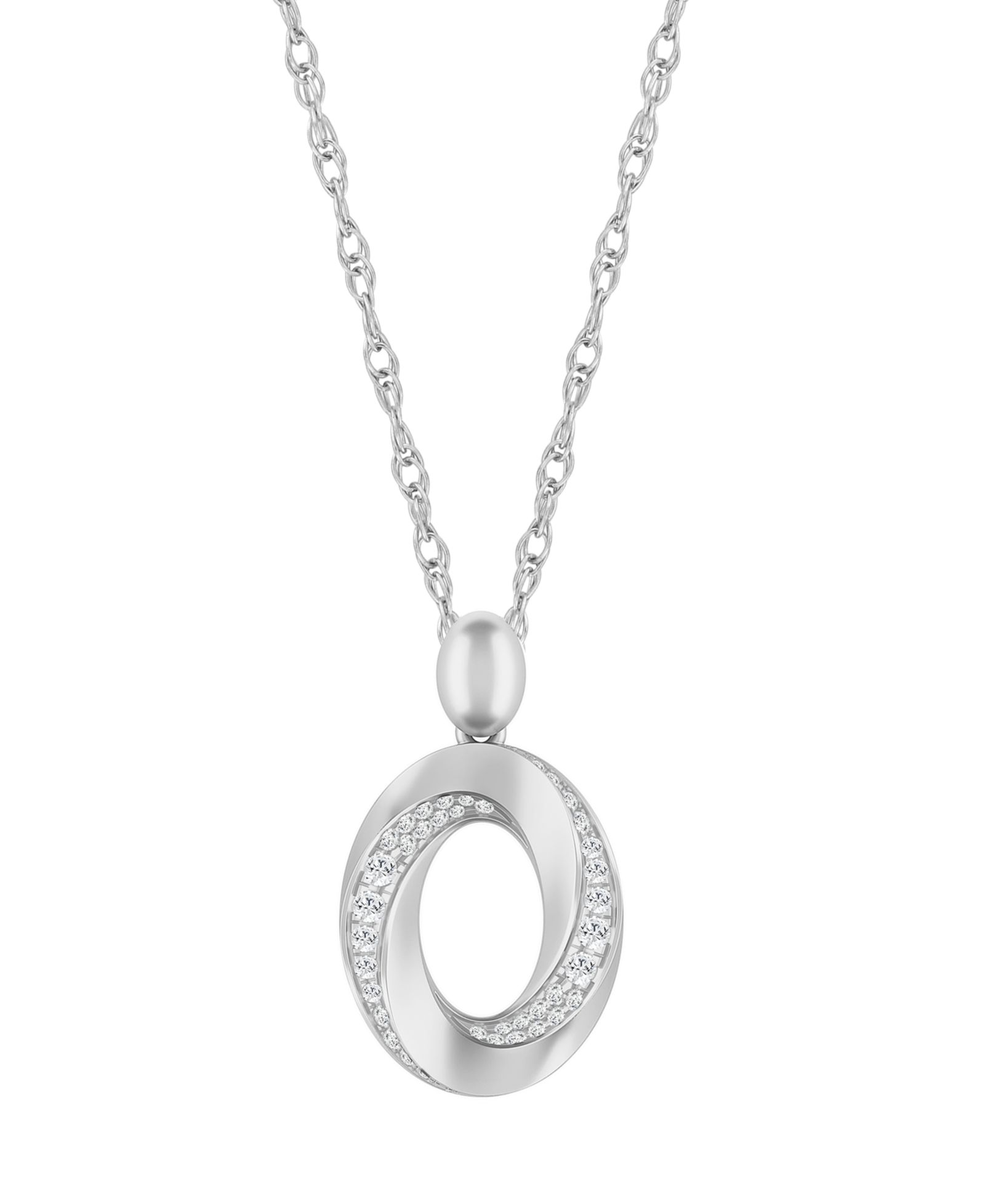 Подвеска с бриллиантом (1/3 ct. t.w.) в стерлинговом серебре