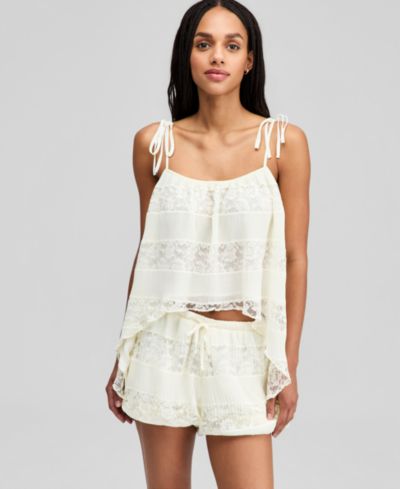 Женский топ And Now This Lace High-Low Top