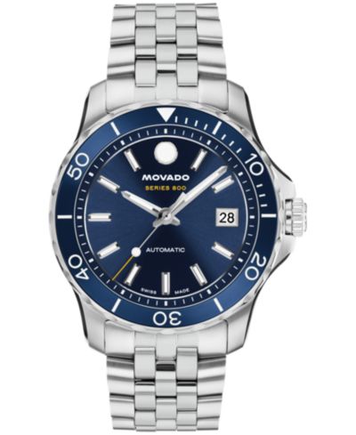 Movado Men's Series 800 Swiss Automatic Stainless Steel Watch, 40mm