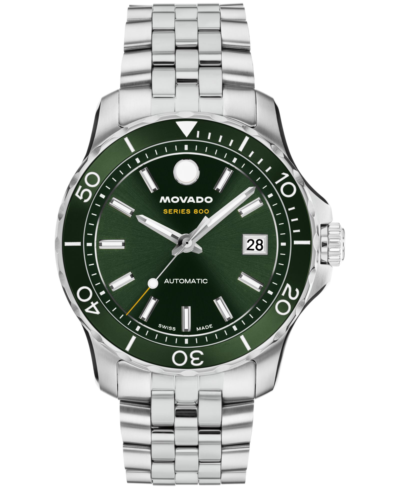 Мужские часы Movado Series 800 Swiss Automatic Stainless Steel, 40mm