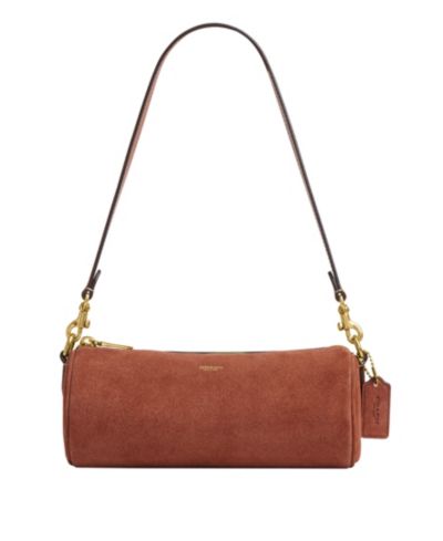COACH Barrel Small Suede Slim Shoulder Bag