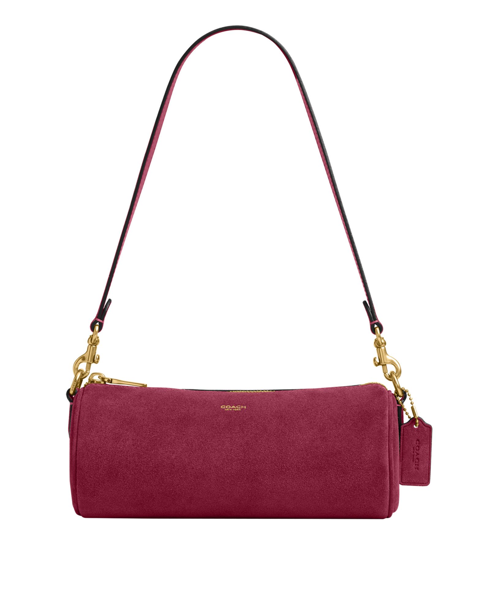 COACH Barrel Small Suede Slim Shoulder Bag