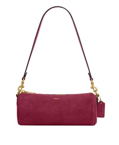 Маленькая замшевая сумка COACH Barrel Slim Shoulder Bag