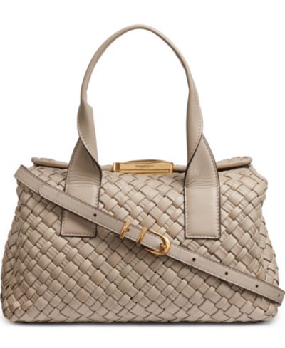 Donna Karan New York Amagansett Woven Leather Satchel Bag
