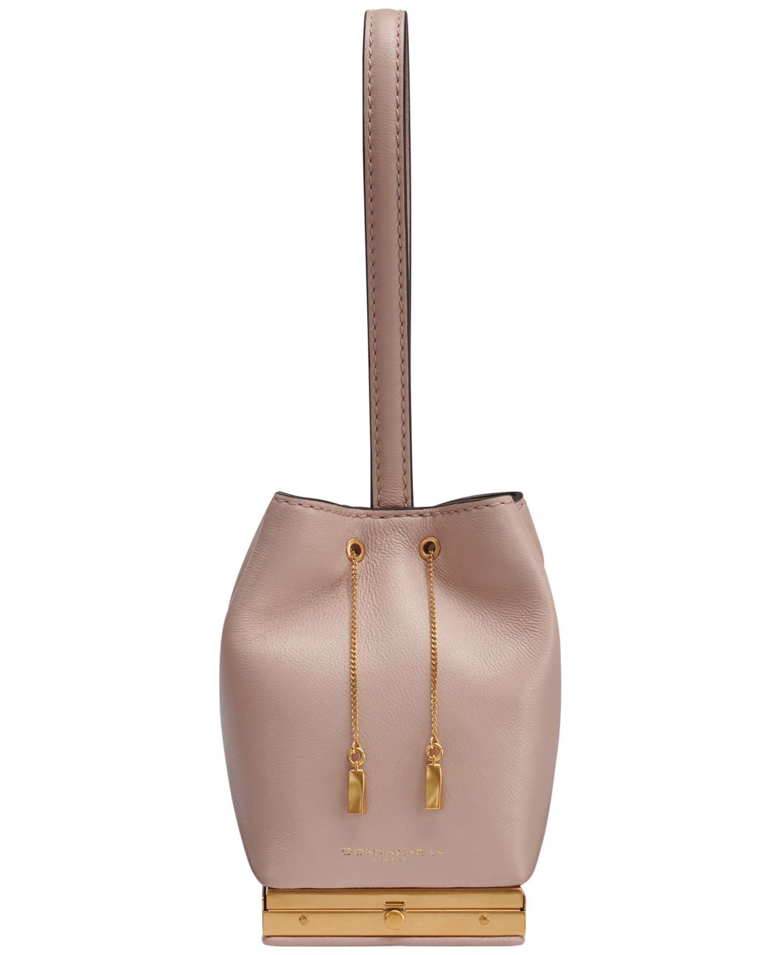Donna Karan New York Sisal Mini Leather Clutch Shoulder Bag