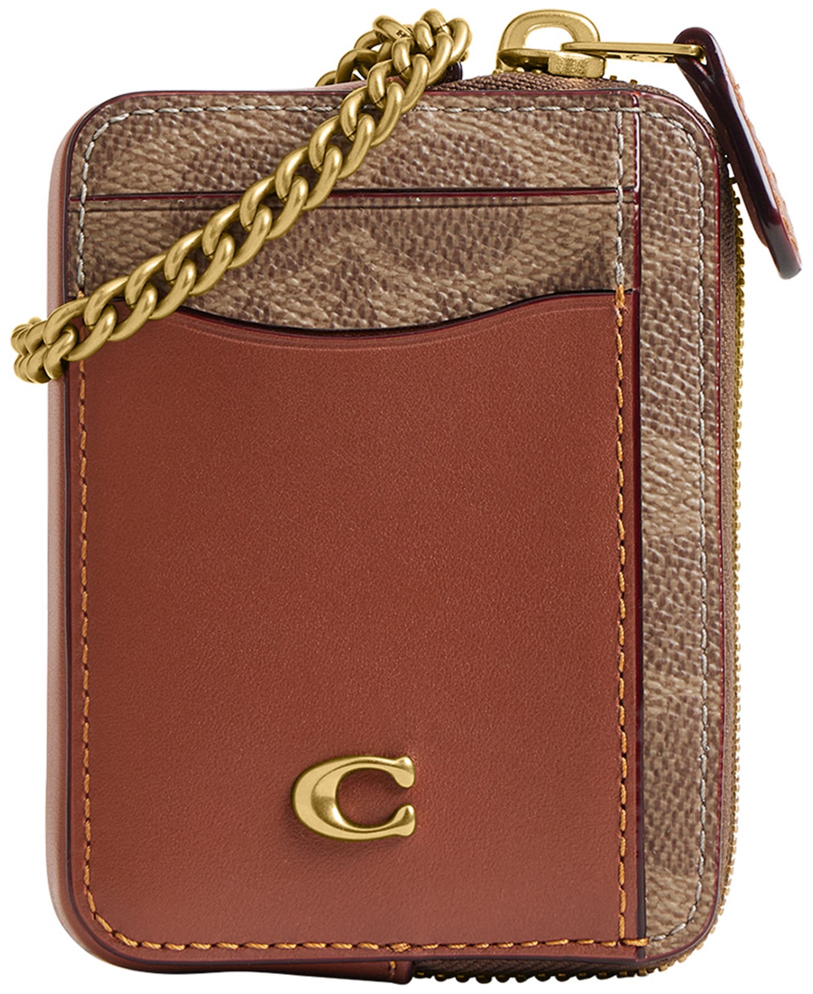 Кардхолдер COACH Essential Signature Canvas Chain