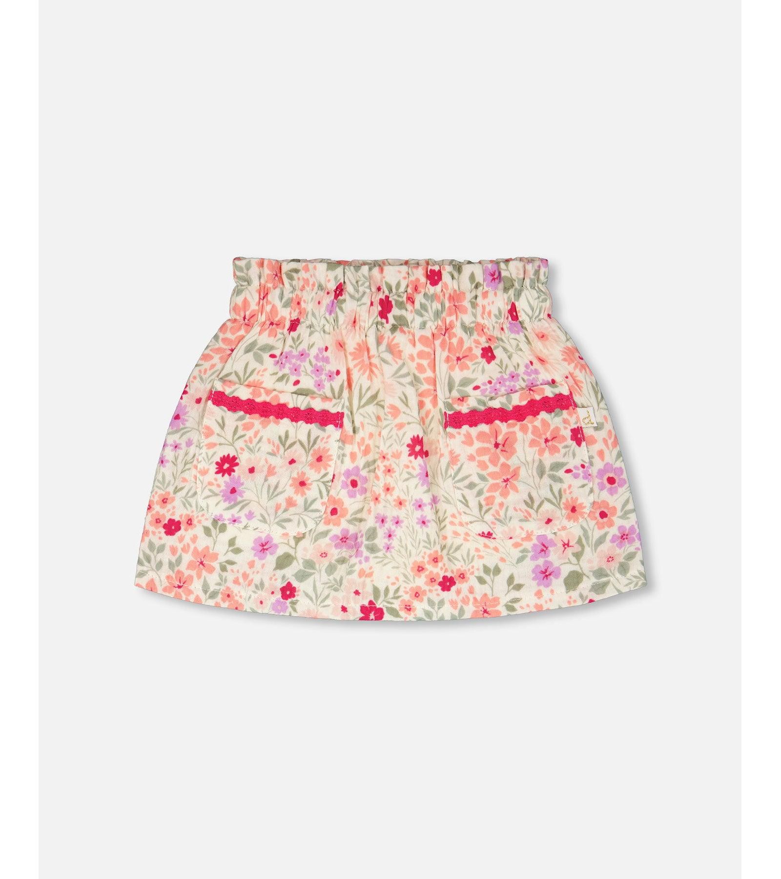 Детские шорты Deux par Deux Baby Girls Muslin Off White Printed Flowers