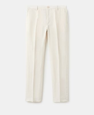 Mango Men's Linen Striped Pants